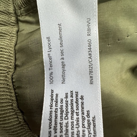 Eileen Fisher Pants Womens 12 Green High Waist Tencel Twill Wide Leg Tie Belt - Picture 5 of 9